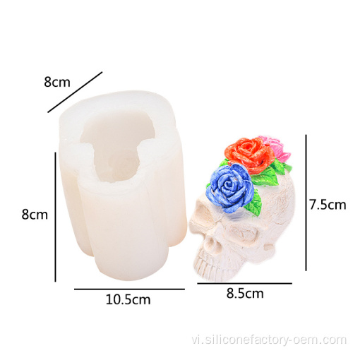 Tôi nến skull mốc silicone bán buôn